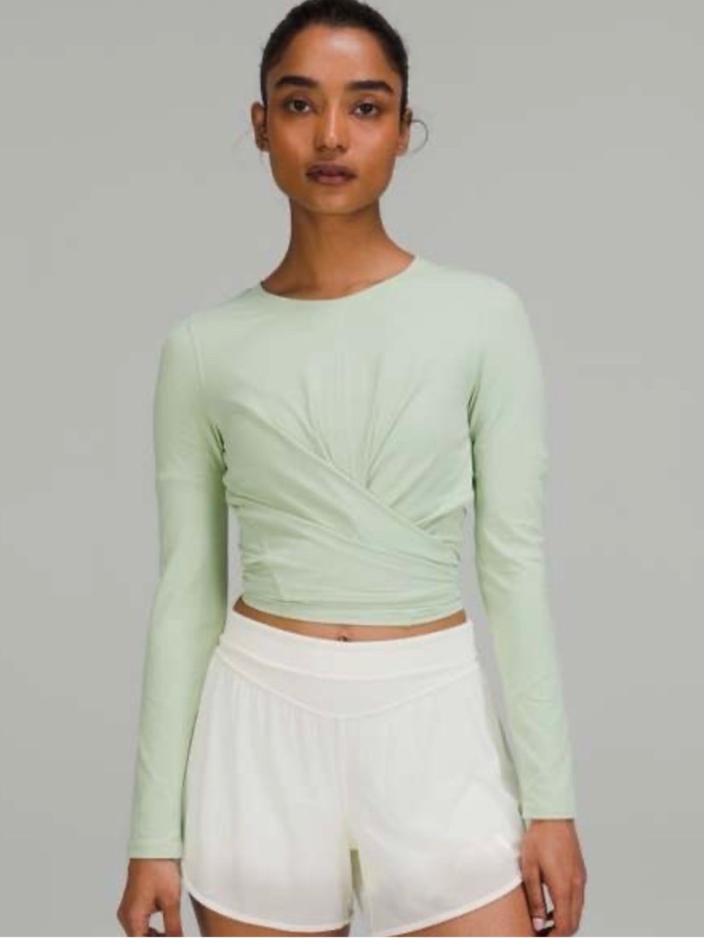 Lululemon Women's Time To Restore Long Sleeve Wrap Tee Creamy Mint